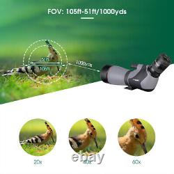 SVBONY SV46P 20-60x80 ED Spotting Scope Waterproof Bird watching + Table Tripod