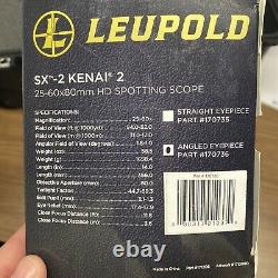 SX-2 Kenai 2, 25-60x80mm HD Angled Spotting Scope 170736 Pelican 1510 Leupold