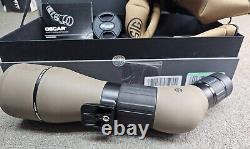 Sig Sauer #SOO82001 OSCAR8 27-55x80 HDX Angled Spotting Scope, Flat Dark Earth