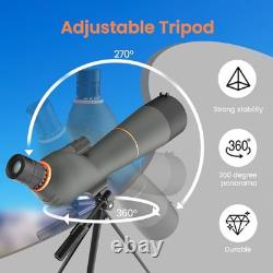 Spotting Scope Premium Optics 25-75x85 with Tripod Black