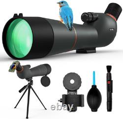 Spotting Scope Premium Optics 25-75x85 with Tripod Black