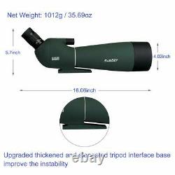 Spotting Scope SV28 Telescope SVBONY 20-60x80 BAK4 Prism Refractor Angled US