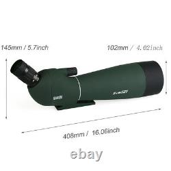 Spotting Scope SV28 Telescope SVBONY 20-60x80 BAK4 Prism Refractor Angled US