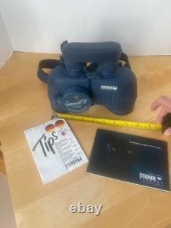 Steiner Commander III 7X50 HD Stabilized binoculars. The color is blue in good c