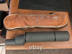 Straight Grey J. UNERTL 24x63 Spotting Scope No. 5-231 w Sheepskin Case
