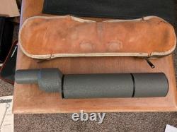 Straight Grey J. UNERTL 24x63 Spotting Scope No. 5-231 w Sheepskin Case