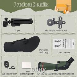 Svbony SA412 20-60×80 HD FMC Spotting Scope With Phone Bracket/Bluetooth Shutter