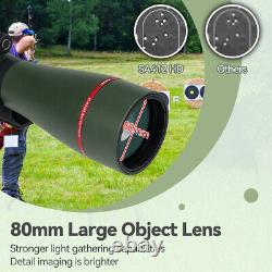 Svbony SA412 20-60×80mm Spotting Scope Detachable Eyepiece /3-Axis phone Adapter