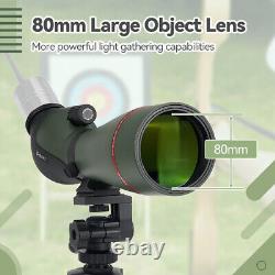 Svbony SA412 20-60×80mm Spotting Scope HD FMC 1.25 Detachable Eyepiece