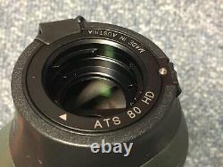 Swarovski ATS 80 HD Angled Spotting Scope with 20-60x Eyepiece Caps Excellent