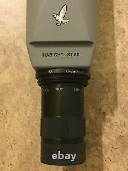 Swarovski ST 80 Straight Spotting Scope 20-60x Eyepiece Box Excellent