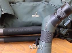Swarovski Spotting Scope ATS HD80 20x-60x, CT Tripod & DH101 Head & Case & Bag