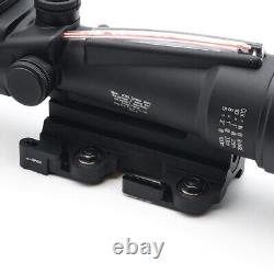 TA11 3.5X35 Real Red Fiber Optic Illuminated Glass Riflescope with Red Dot Sight