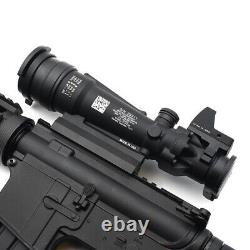 TA11 3.5X35 Real Red Fiber Optic Illuminated Glass Riflescope with Red Dot Sight