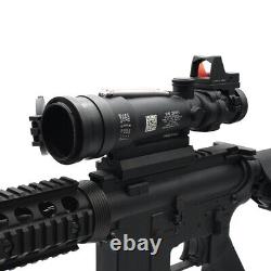 TA11 3.5X35 Real Red Fiber Optic Illuminated Glass Riflescope with Red Dot Sight