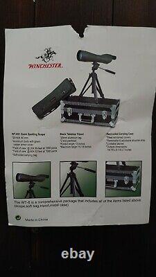 US SELLER Winchester WT-831 Spotting Scope WITH Cases, and Tri-Pod