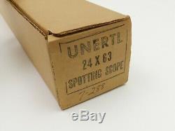 Unertl 24x63 Spotting Scope, Still in the Box, Possibly Unused (#6480X)