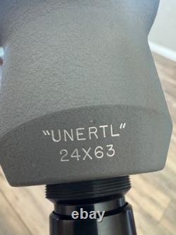Unertl 32x Eyepiece 24x63 Spotting Scope #3-160 Freeland Tripod Field Box Notes