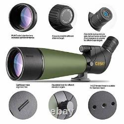Updated 20-60x80 Spotting Scope with Tripod and Carrying Bag and Smartphone