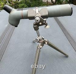 VINTAGE BUSHNELL SPOTTING SCOPE with Freeland Tripod has damaged Objective lens