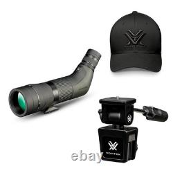 VORTEX Crossfire HD 16-48x65 Angled Spotting Scope, Car Window Mount, Men's Cap