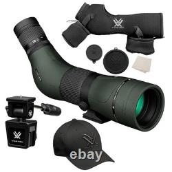 VORTEX Diamondback HD 16-48x65 Angled Spotting Scope with Car Window Mount & Cap