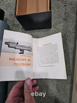 Vintage Bausch & Lomb Balscope Sr. Telescope From 1960's With Original Manual, Box