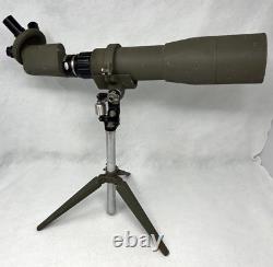 Vintage Carton Tokyo Coated 80mm Army Green Metal Scope & Folding Tripod Stand