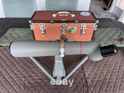 Vintage Freeland Range Box, Freeland Bipod, Bushnell Spacemaster 25-40x Scope