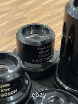 Vintage Japanese 15, 30, 40 x 60 MonoScope + Tripod & Leather Case Made In Japan