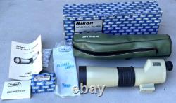 Vintage Nikon Spotting Scope D=60 with 20x & 40x Eyepiece & Leather Case + Box