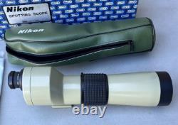 Vintage Nikon Spotting Scope D=60 with 20x & 40x Eyepiece & Leather Case + Box