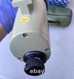 Vintage Nikon Spotting Scope D=60 with 20x & 40x Eyepiece & Leather Case + Box