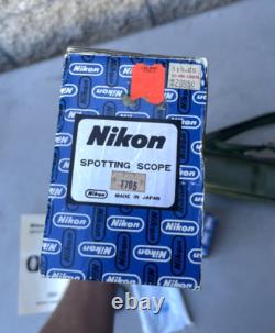 Vintage Nikon Spotting Scope D=60 with 20x & 40x Eyepiece & Leather Case + Box