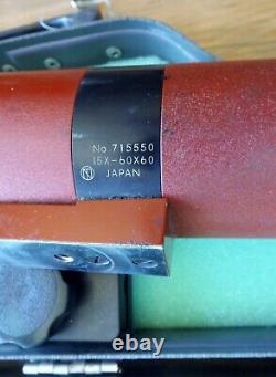 Vintage REDFIELD Spotting Scope 15x 60x60 with case Japan