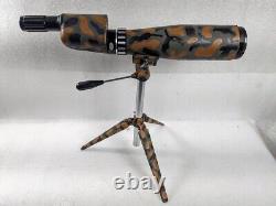 Vintage Spotting Snipers Scope Japan Painted Camo Tripod With Case 15-50x60