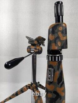Vintage Spotting Snipers Scope Japan Painted Camo Tripod With Case 15-50x60