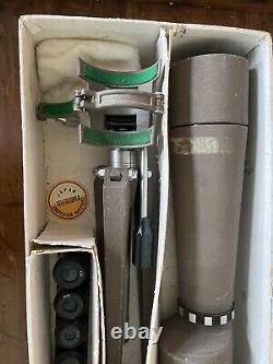 Vintage Swift Model 821 Spotting Scope With box + 5 Lenses 15-60x Tripod-2641.23