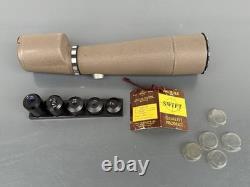 Vintage Swift Model 821 Spotting Scope with Original Box with 5 Eyepieces