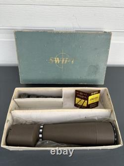 Vintage Swift Model 821 Spotting Scope with Original Box with 5 Eyepieces