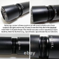 Vixen 40X Spotting Scope Eyepiece Also Fits Screw-In Kowa/Bushnell/Celestron