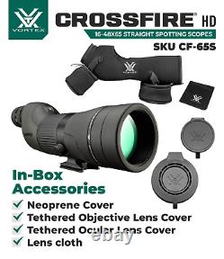 Vortex Optics Crossfire HD 16-48x65 Straight Spotting Scope CF-65S withFree CD Hat