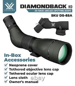 Vortex Optics Diamondback HD Spotting Scope 20-60x85 Angled with CD Hat and Tripod