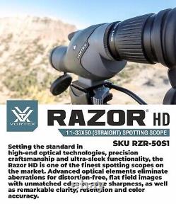 Vortex Optics Razor HD 11-33x50 Spotting Scope Straight RZR-50S1 with CD Hat & Pen