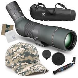 Vortex Optics Razor HD 22-48x65 Angled Spotting Scope with CD Hat and Pen Bundle