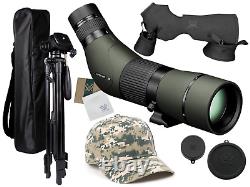 Vortex Optics Viper HD 15-45x65 Angled Spotting Scope withCD Hat and Tripod Bundle