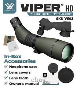 Vortex Optics Viper HD 20-60x85 Angled Spotting Scope with CF Hat and Pen Bundle