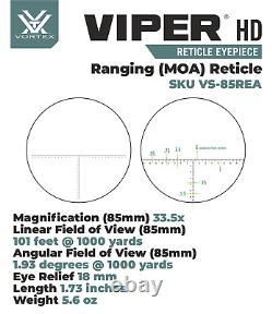 Vortex Optics Viper HD Reticle Eyepiece Ranging MOA with Free Hat and Pen Bundle