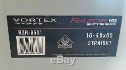Vortex Razor HD 16-48x65 Spotting Scope Straight Viewing with Vanguard Tripod