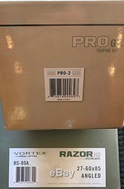 Vortex Razor HD 27-60X85 Angeled Spotting Scope RS-85A + PRO GT Tripod PRO-2